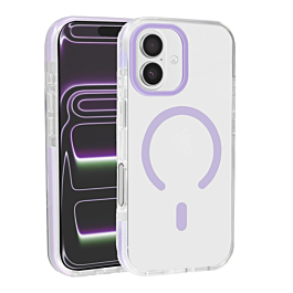 Color Frame Crystal Clear Case with Magsafe - LIGHT PURPLE for iPhone 17 (Only Ground Shipping)