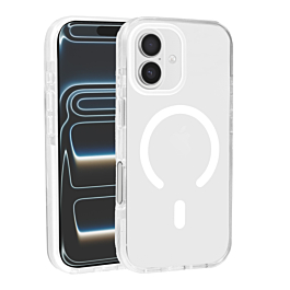 Color Frame Crystal Clear Case with Magsafe - WHITE for iPhone 17 (Only Ground Shipping)