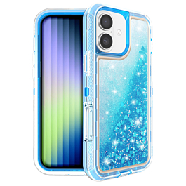 Protective Glitter Liquid Bumper Case - BLUE for iPhone 17 (Only Ground Shipping)