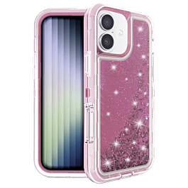 Protective Glitter Liquid Bumper Case - PINK for iPhone 17 (Only Ground Shipping)