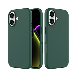 Soft Solid Silicone Case (Full Buttom Cover) - GREEN for iPhone 17 (Only Ground Shipping)