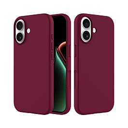 Soft Solid Silicone Case (Full Buttom Cover) - MAROON for iPhone 17 (Only Ground Shipping)