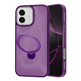 Luxury Matte Hard Magnetic Ring Holder Case - PURPLE for iPhone 17 (Only Ground Shipping)