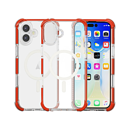 TPU Mesh Sport Case with Wireless Charging - RED for iPhone 17 (Only Ground Shipping)