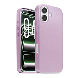 New Leather Case with Wireless Charger - LIGHT PURPLE for iPhone 17 (Only Ground Shipping)