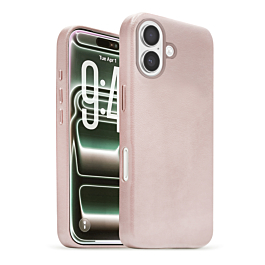 New Leather Case with Wireless Charger - SAND PINK for iPhone 17 (Only Ground Shipping)
