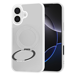New 360 Ring Kickstand Magnetic Case - WHITE for iPhone 17 (Only Ground Shipping)
