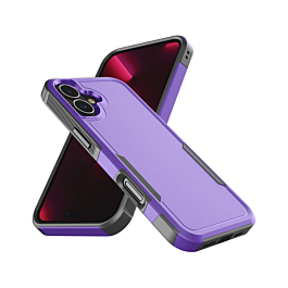 Dual Layers Shockproof Strong Case - PURPLE for iPhone 17 (Only Ground Shipping)