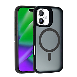 Bicolor Matte Magnetic Translucency Case - BLACK for iPhone 17 (Only Ground Shipping)
