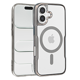 Glossy & Transparent Magnetic Case - TITANIUM for iPhone 17 (Only Ground Shipping)