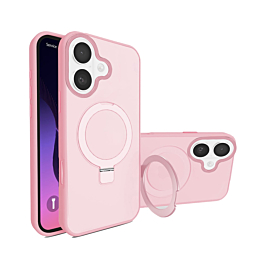 Carbon Wireless Charging Case with Ring Stand - PINK for iPhone 17 (Only Ground Shipping)