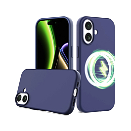 Soft Solid Silicone Case with Wireless Charging - NAVY BLUE for iPhone 17 (Only Ground Shipping)