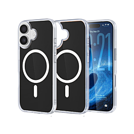 Transparent Magnetic Shockproof Case  -BLACK for iPhone 17 (Only Ground Shipping)