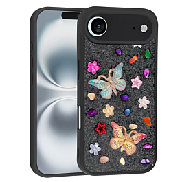 Butterfly Glitter Rhinestone Case - BLACK for iPhone Air (Only Ground Shipping)