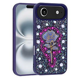 Diamond Rose Crystal Case - DARK PURPLE for iPhone Air (Only Ground Shipping)
