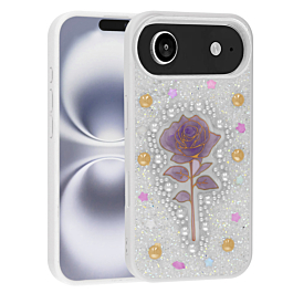 Diamond Rose Crystal Case - WHITE for iPhone Air (Only Ground Shipping)