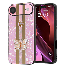 Luxury Diamond Shiny Cases with Butterfly Design - PURPLE for iPhone 17 Pro (Only Ground Shipping)