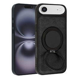 Slim Leather Case with Wireless Charging Kickstand - BLACK for iPhone 17 Air (Only Ground Shipping)