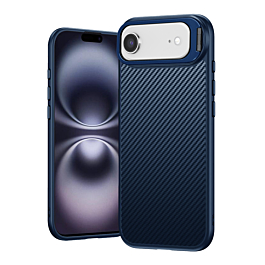 Luxury Carbon Fiber Textured Case - BLUE for iPhone Air (Only Ground Shipping)