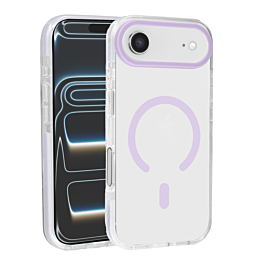 Color Frame Crystal Clear Case with Magsafe - LIGHT PURPLE for iPhone Air (Only Ground Shipping)