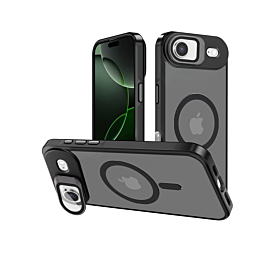 Slim Transparent Camera Stand Case with Wireless Charging - BLACK for iPhone Air (Only Ground Shipping)