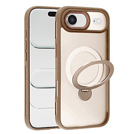 Wireless Charging Case with Built-in Rotating Ring Stand - BROWN  for iPhone AIR (Only Ground Shipping)