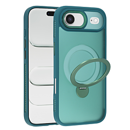 Wireless Charging Case with Built-in Rotating Ring Stand - GREEN for iPhone AIR (Only Ground Shipping)