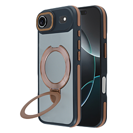 Matte Transparent Case with Wireless Charging Kickstand - DARK BROWN for iPhone Air (Only Ground Shipping)