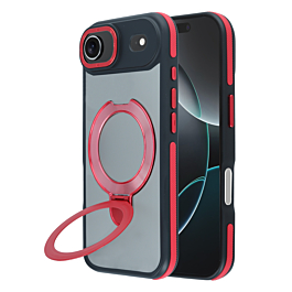 Matte Transparent Case with Wireless Charging Kickstand - RED for iPhone Air (Only Ground Shipping)
