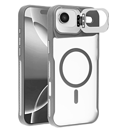 Matte Transparent Camera Stand Case with Wireless Charging for iPhone Air (GRAY) (Only Ground Shipping)