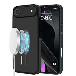 Full Cover Leather Design Wireless Charging Case - BLACK for iPhone Air (Only Ground Shipping)
