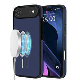 Full Cover Leather Design Wireless Charging Case - DARK BLUE for iPhone Air (Only Ground Shipping)