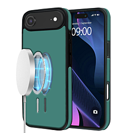 Full Cover Leather Design Wireless Charging Case - DARK GREEN for iPhone Air (Only Ground Shipping)
