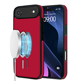 Full Cover Leather Design Wireless Charging Case - RED for iPhone Air (Only Ground Shipping)