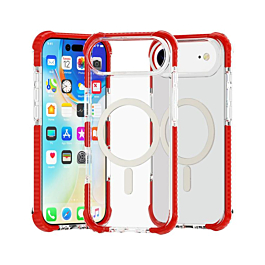 TPU Mesh Sport Case with Wireless Charging - RED for iPhone 17A (Only Ground Shipping)