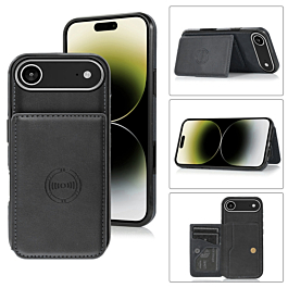 Leather Pocket Wallet Case - BLACK for iPhone Air (Only Ground Shipping)
