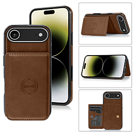 Leather Pocket Wallet Case - BROWN for iPhone Air (Only Ground Shipping)