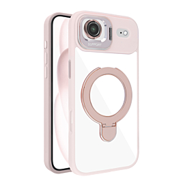 Magnetic Clear Case with 2 Kickstand & Camera Lens - PINK for iPhone Air (Only Ground Shipping)
