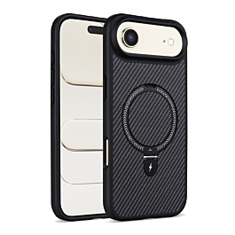 Magnetic Kickstand Case with Carbon Fiber - BLACK for iPhone Air (Only Ground Shipping)