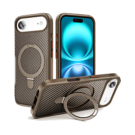Carbon Fiber Magnetic Kickstand Case - GOLD for iPhone Air (Only Ground Shipping)