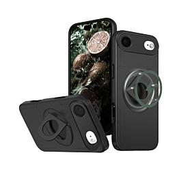 Ring Stand Case & Camera Lens Sliding Cover - BLACK for iPhone Air (Only Ground Shipping)
