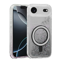 Wireless Charging Protective Glitter Liquid Bumper Case - BLACK for iPhone Air (Only Ground Shipping)