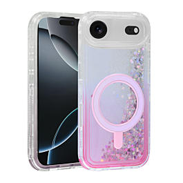 Wireless Charging Protective Glitter Liquid Bumper Case - PINK  for iPhone Air (Only Ground Shipping)