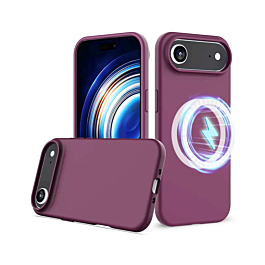 Soft Solid Silicone Case with Wireless Charging - MAROON for iPhone Air (Only Ground Shipping)