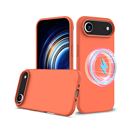 Soft Solid Silicone Case with Wireless Charging - ORANGE for iPhone Air (Only Ground Shipping)