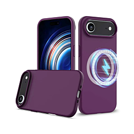 Soft Solid Silicone Case with Wireless Charging - PURPLE for iPhone Air (Only Ground Shipping)