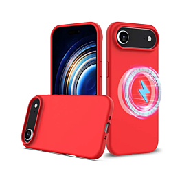 Soft Solid Silicone Case with Wireless Charging - RED for iPhone Air (Only Ground Shipping)