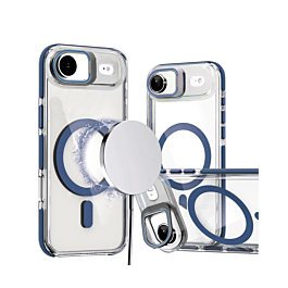 Thin Magnetic Clear Case with Camera Stand Kickstand - BLUE for iPhone Air (Only Ground Shipping)