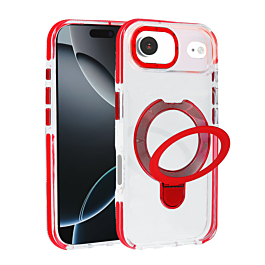 Transparent Case with Wireless Charging Kickstand - RED for iPhone Air (Only Ground Shipping)