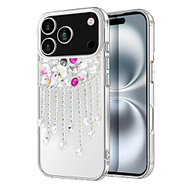 Luxury Diamond Pendant Tassel Crystal Case - PINK for iPhone 17 Pro (Only Ground Shipping)
